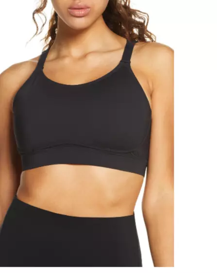 New! $68 SPANX High Impact Sports Bra Black Sz 32DD