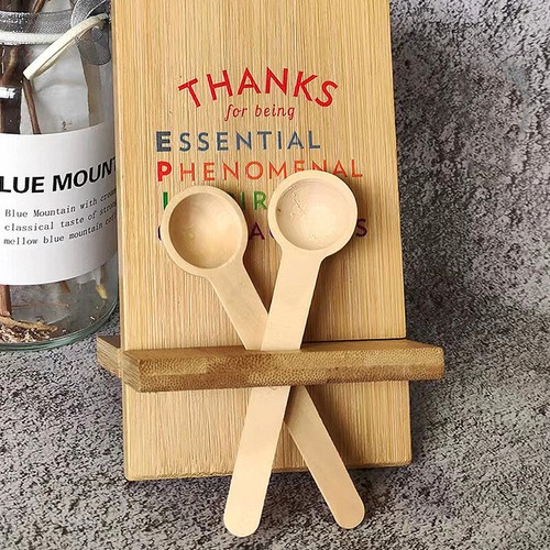 10Pcs Short Wood Measuring Spoon Kitchen Cooking Tool Teaspoon Coffee Condiment - Picture 14 of 19