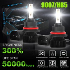 For Ford F-150 F-250 1987-1991 6000K 2PC 9004 LED Headlight Hi/Lo Beam Bulbs Kit