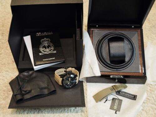Graham Chronofighter Oversize Golden Dune Limited Watch . 8,000$ Retail - Picture 6 of 6
