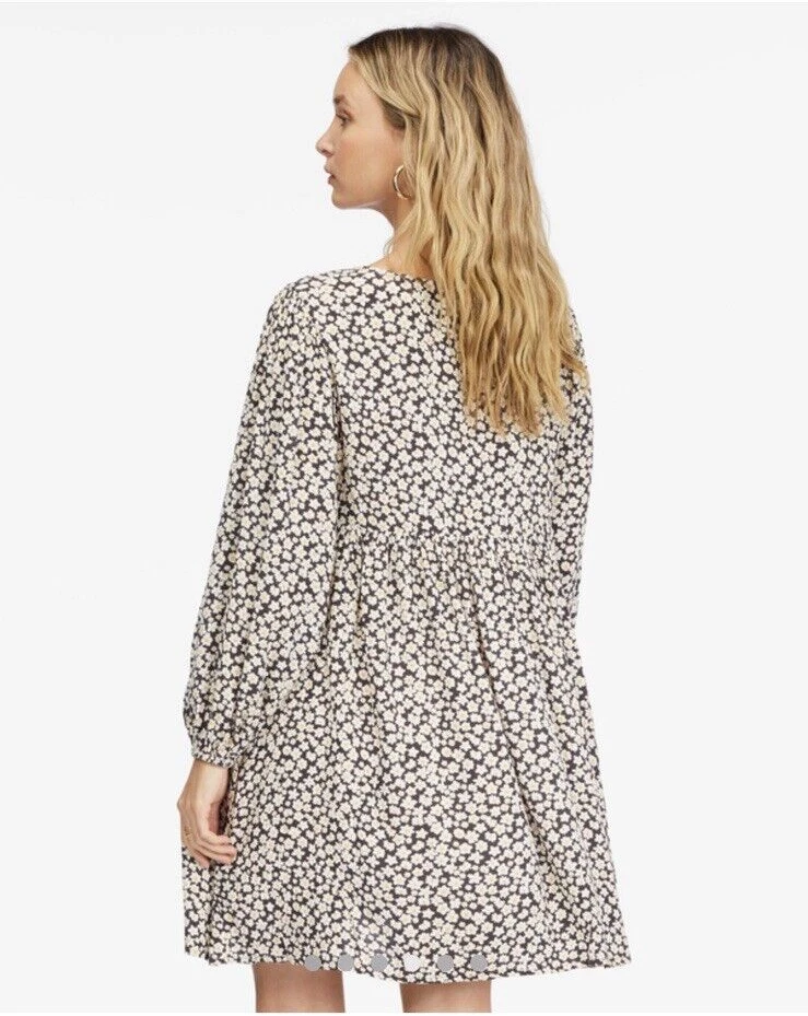 UNDERCOVER BillaBong Secret Wish Babydoll Vestito Donna XS Mini Abito Floreale Nuovo con etichette