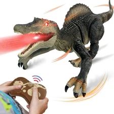 RC Dinosaur Robot - Realistic Walking, Roaring, and Spraying Spinosaurus Toys
