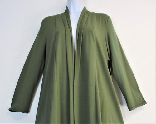 Saloos 95%Viscose 5% Elast 3/4 Sleeve Open Front Waterfall Cardigan 5Cols 12-22 - Picture 66 of 87