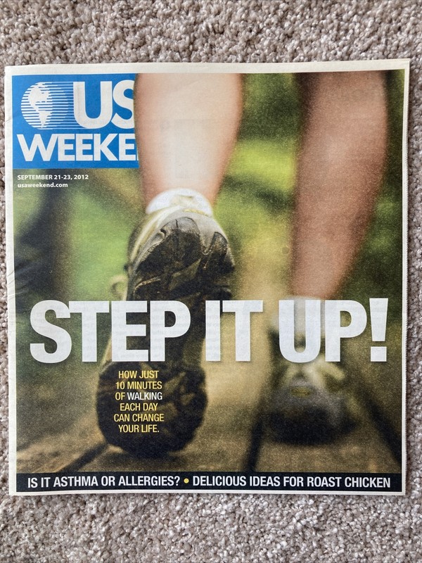 USA weekend magazine, September 21-23, 2012, cover: daily walking