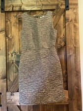 Banana Republic Lined Tan Multicolored Sleeveless Sheath Dress Size 2 EUC