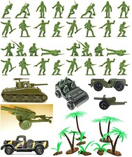 Marx Recast WWII U.S. Marines Jungle Patrol - 54mm plastic soldiers 1990s