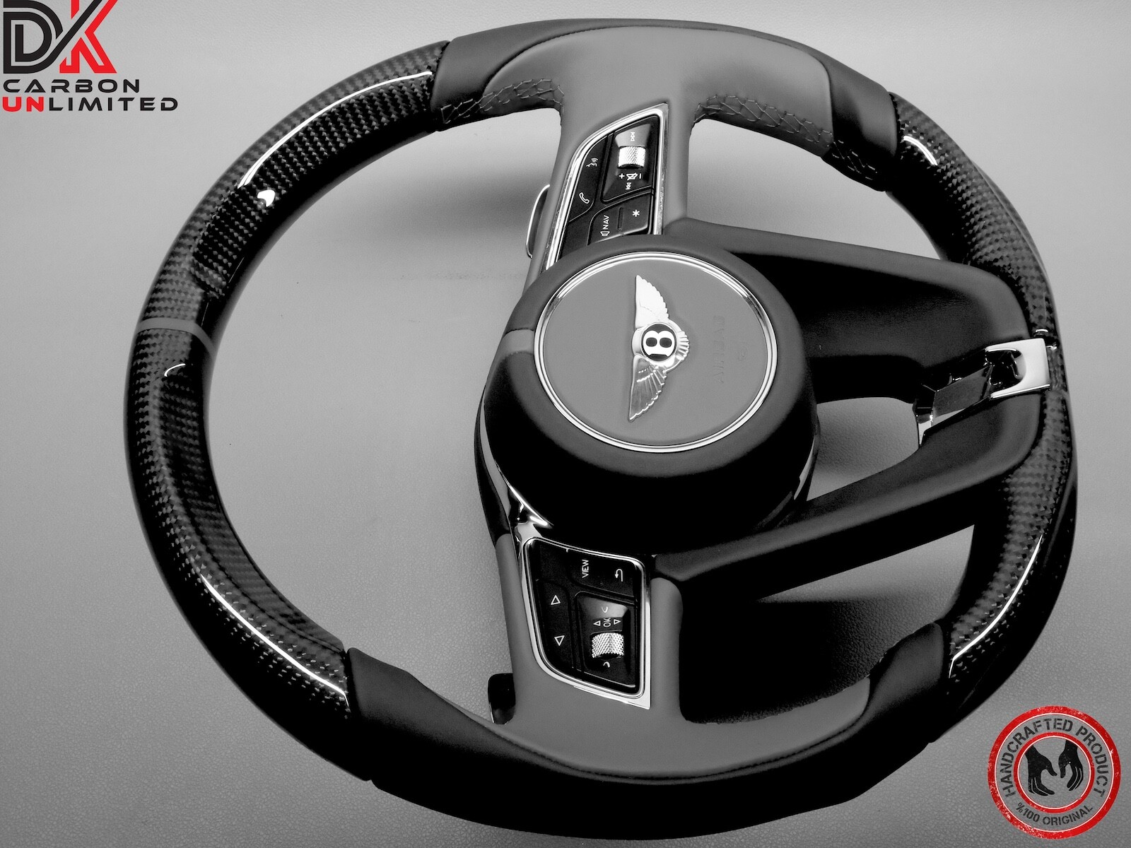 Bentley Bentayga Continental GT Flying Spur Gray Ring Napa Carbon Steering Wheel