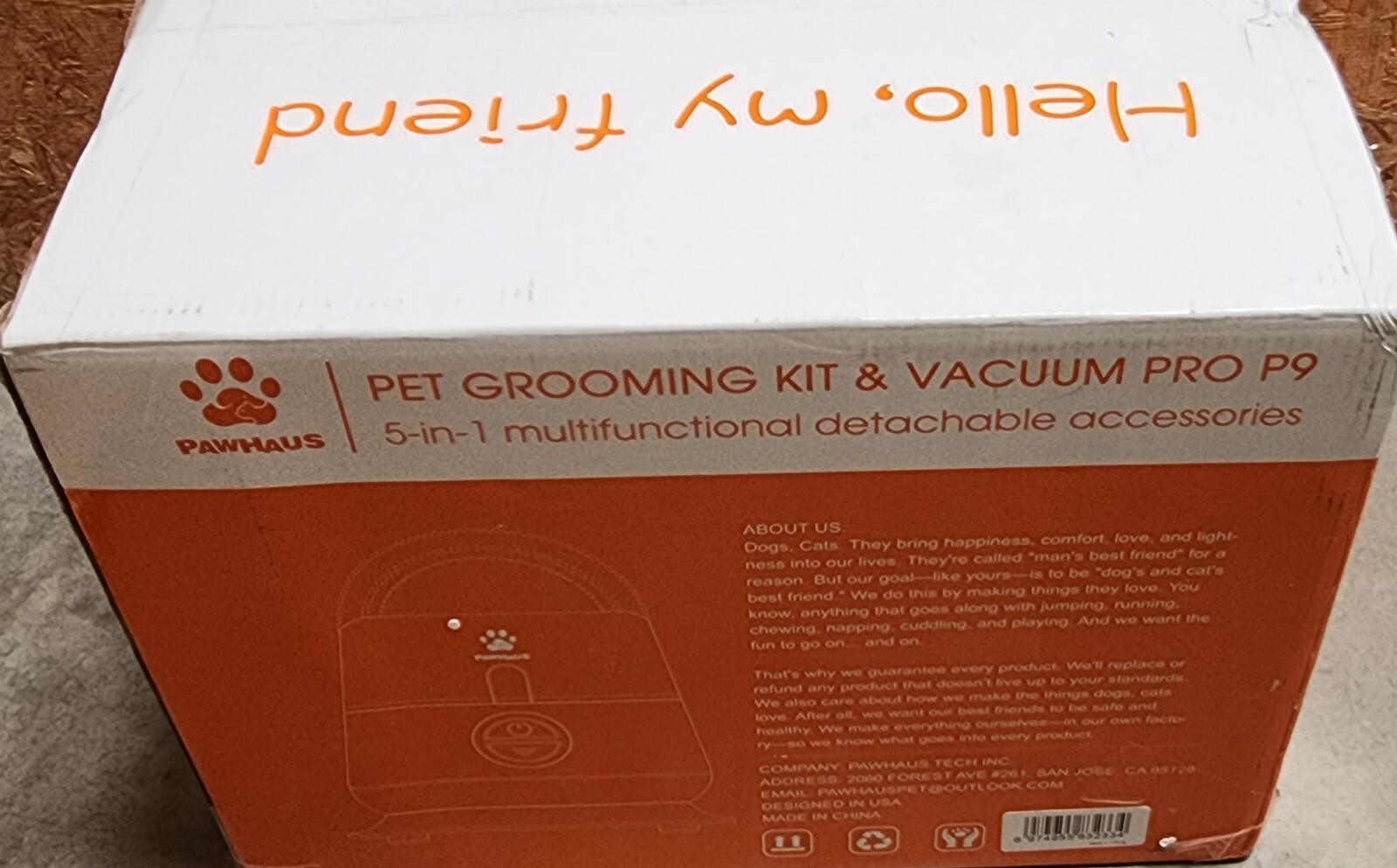 PAWHAUS P9 Pet Grooming Kit & Vacuum Suction 99 Pet Hair Pro Dog