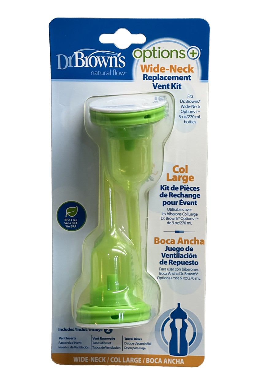 Dr Browns Natural Flow Wide Neck Replacement Vent Kit. 2 Pc