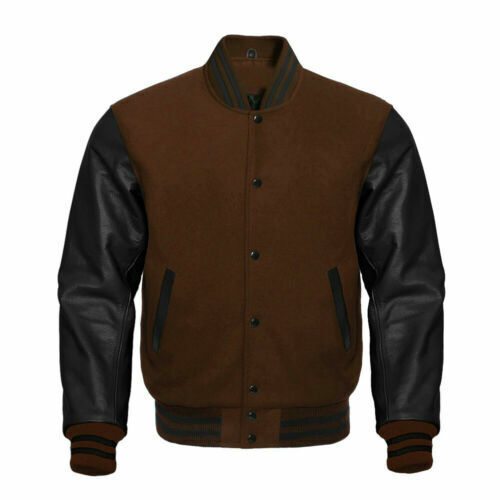 Letterman Varsity Bomber Baseball Jacket Snap Button All Colors and Sizes - Bild 9 von 34
