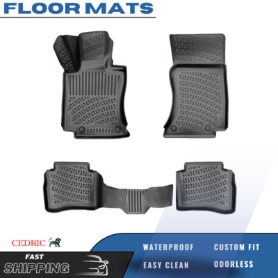 Car Floor Mats Liner for Mercedes E Series W214 2024-2025 Sedan Rubber TPE Black