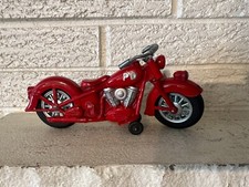 VINTAGE 8 1/4" LARGE DIE CAST HUBLEY KIDDIE TOY HARLEY DAVIDSON PD MOTORCYCLE