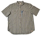 Carhartt Men's Plaid Regular Short Sleeve Button-Down Shirt Blue/Multi XL NWT
