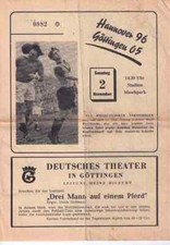 Fussball-Programmheft  52/53   Oberliga   Göttingen 05 -Hannover 96