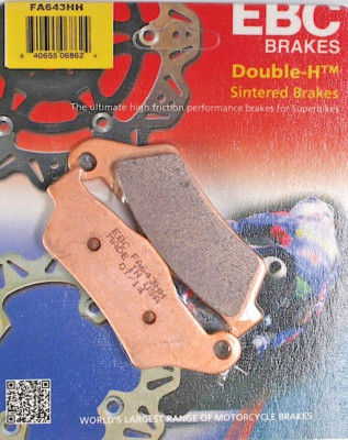 EBC HH Sintered Front/Rear Brake Pads HARLEY-DAVIDSON XG500 XG750 # FA643HH