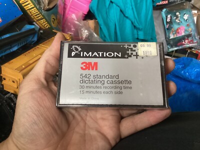 Scotch 3M 542 Standard dictating cassette C-30 15min each side  NOS SEALED FS!!