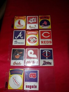 Fleer Iron-On Cloth MLB Team Logo, 13 total w/2-Others