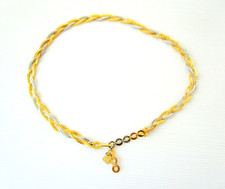 Morris Moskowitz Vintage Gold and Silver Tone Braided Chain Metal Belt Small