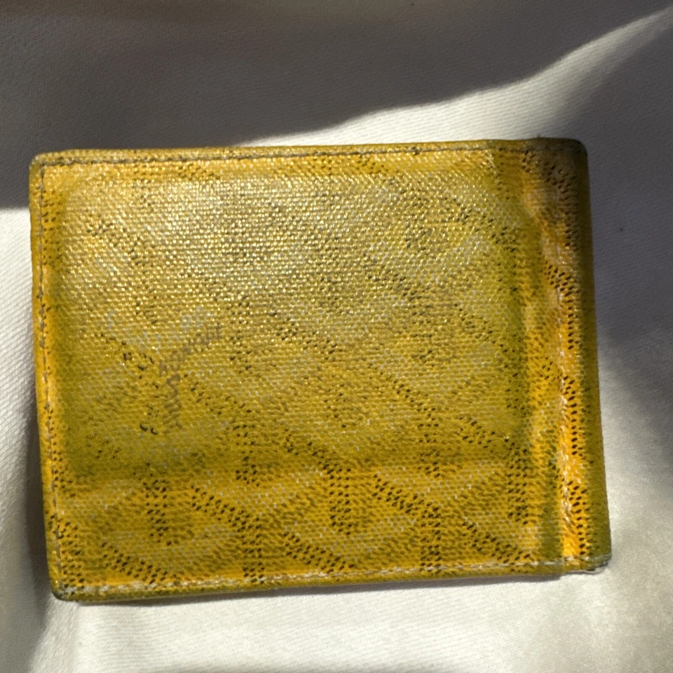 G2U Goyard Saint Thomas Bifold Wallet With Money Clip Yellow - Image 2 of 4