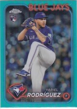 2024 TOPPS CHROME UPDATE..YARIEL RODRIGUEZ..AQUA REFRACTOR..RC../199..BLUE JAYS