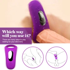 Penis Cock Ring Vibrator G-spot Dildo Massager Sex Toys For Women Men Couples