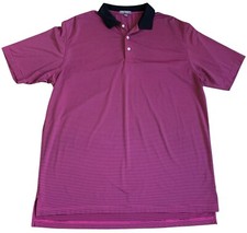 Peter Millar Summer Comfort Golf Polo Shirt Men's XL Purple Striped Performance