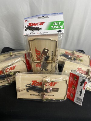 Lot of 6   Tomcat Wood Rat Trap Easy to Use Trap Very Reliable 2 Count per Pack