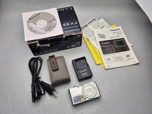 Panasonic Lumix DMC-FX33 8.1MP Compact Digital Camera Silver Tested Boxed Kit