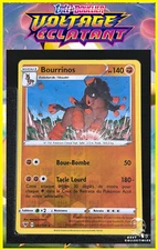 Pokemon Card Bourrinos 097/185 Rare Reverse EB04 Bright Voltage FR