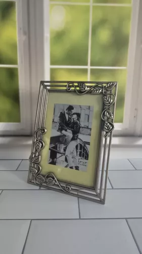 3.5 x 5 picture frame Vines Antique Pewter Finish 