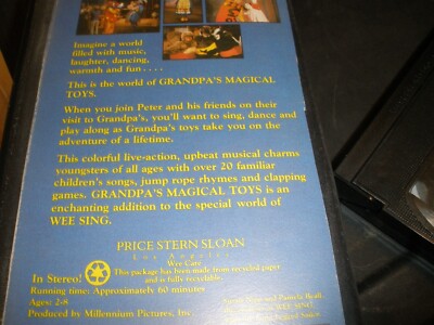 Wee Sing Grandpa's Magical Toys VHS 1 Hour Live Action Video Wee Sing Grandpa's Magical Toys VHS 1 Hour Live Action Video