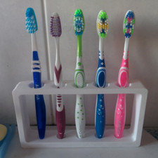 Toothbrush Holder Brush Rack Stand 5 Brushes Organiser Storage Bathroom