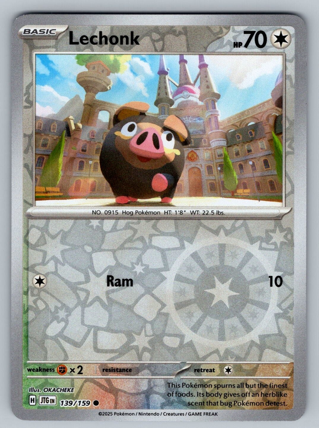 Lechonk  Pokemon Journey Together JTG EN (SV09) 139/159 Reverse Holo