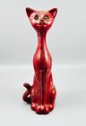 Vintage Ross Products Hong Kong Sitting Red Siamese Cat 8" Tall