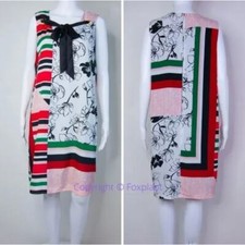 New! SLNY floral print tie neck color block sleeveless dress, women's size 22W