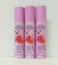 Body Fantasies Signature Japanese Cherry Blossom Body Spray 0.5oz 3 Cans NEW