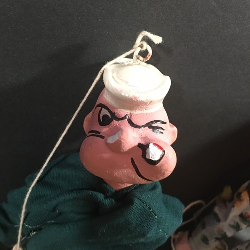 Vintage 1950s Popeye & Olive Oyl Marionette Puppet Dolls 14" - Picture 4 of 6