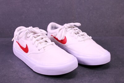 Nike SB Charge Sneaker Unisex Sportschuhe Gr. 36,5 weiß rot Canvas Skater BS5