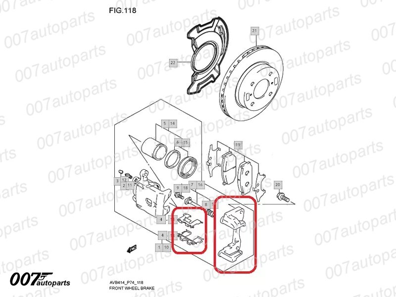 Front Brake Caliper Carrier LH & RH Set For Suzuki Ciaz 29932635