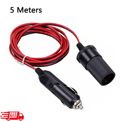 Neu Auto Zigarettenanzünder 12V Verlängerungskabel Adapter Buchse Ladekabel 5M
