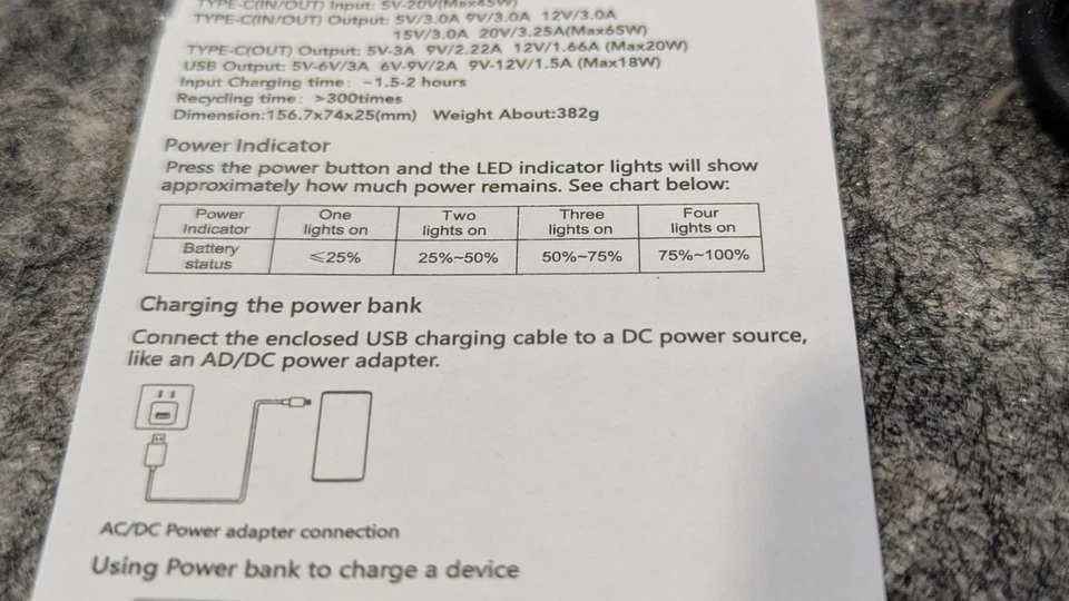 2 x Tomax 20,000mAh Ultra-FAST Power Bank 65W, 3 Ports Laptop + Tablet + Phone - Image 3 of 4