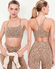 Old Navy Women s Light Support Space-Dye Racerback Sports Bra Warm Size XXL