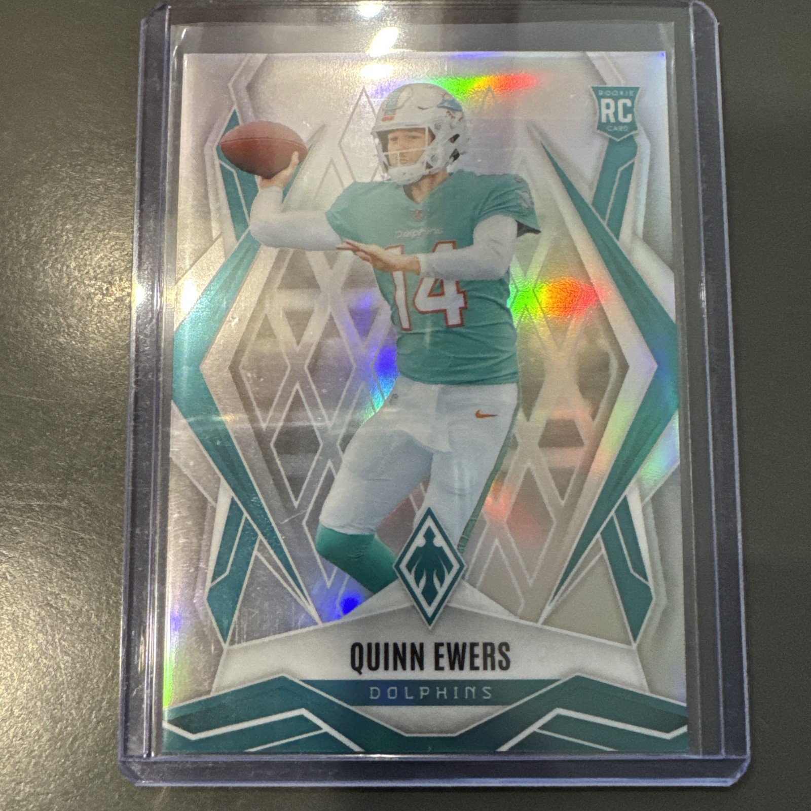 2025 Panini Phoenix Quinn Ewers RC #159 Silver Prizm Miami Dolphins