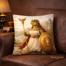 Dekokissen Wohnzimmer Schildkröte Krieger Design 45x45 inkl Füllung Sofa Geschen