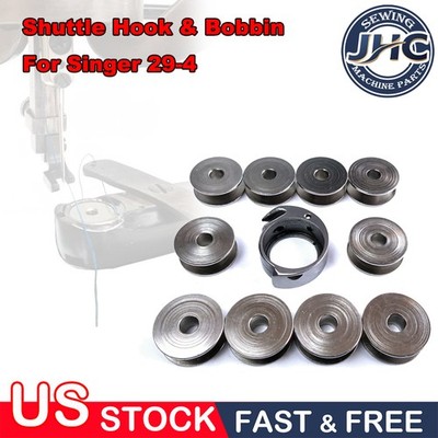 SHUTTLE HOOK & 10 BOBBINS FOR SINGER 29-4 Shoe repairing sewing machine