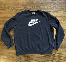 Nike Women's Sportswear Fleece Logo Sweatshirt Black, Size Large, DQ5832-010