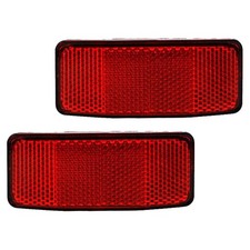 2Pack Rectangular Red Bike Reflectors, Rear Frame Mount Cycling Warning Acces...