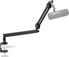 Microphone Boom Arm, Low Profile Mic Arm, Fully Adjustable Mic Stand with Desk M