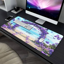 40 90cm XXL Non-Slip Rubber Base Mouse Pad - Archway with Purple Flowers  Butte