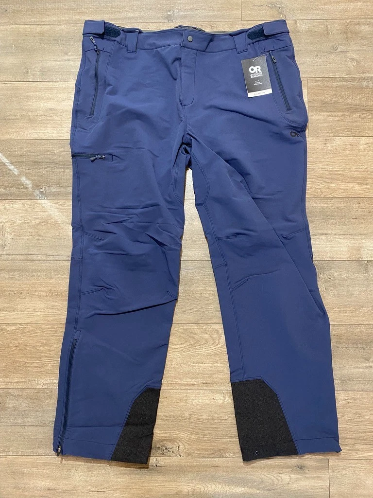 Outdoor Research Cirque II Mens XXL Blue SoftShell Hiking Snow Cargo Pants